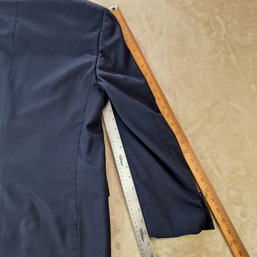Ralph Lauren Blazer Mens 41R Navy 100% Wool Single Vent Gold Button Jacket